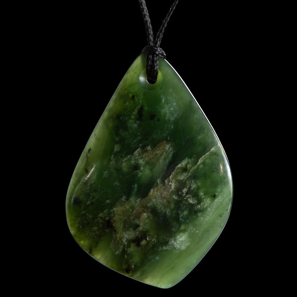 Dark Flower Jade Drop by Luke Gardiner Pendant