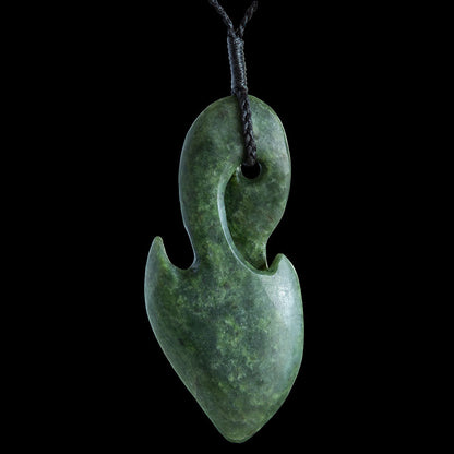 Large Dark Jade Eagle Ray by Yuki Pendant