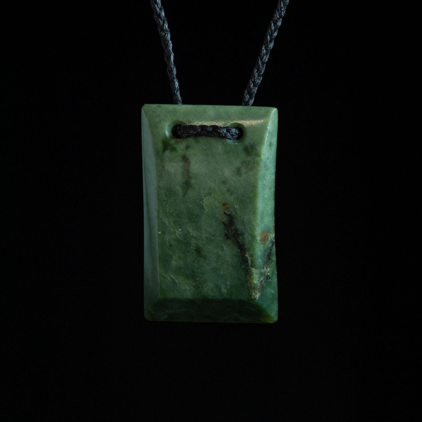 Rimu Range Jade Rectangle Pendant by Nick Balme