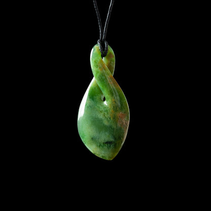 Medium Flower Jade Twist, hand-crafted by Luke Gardiner Pendant