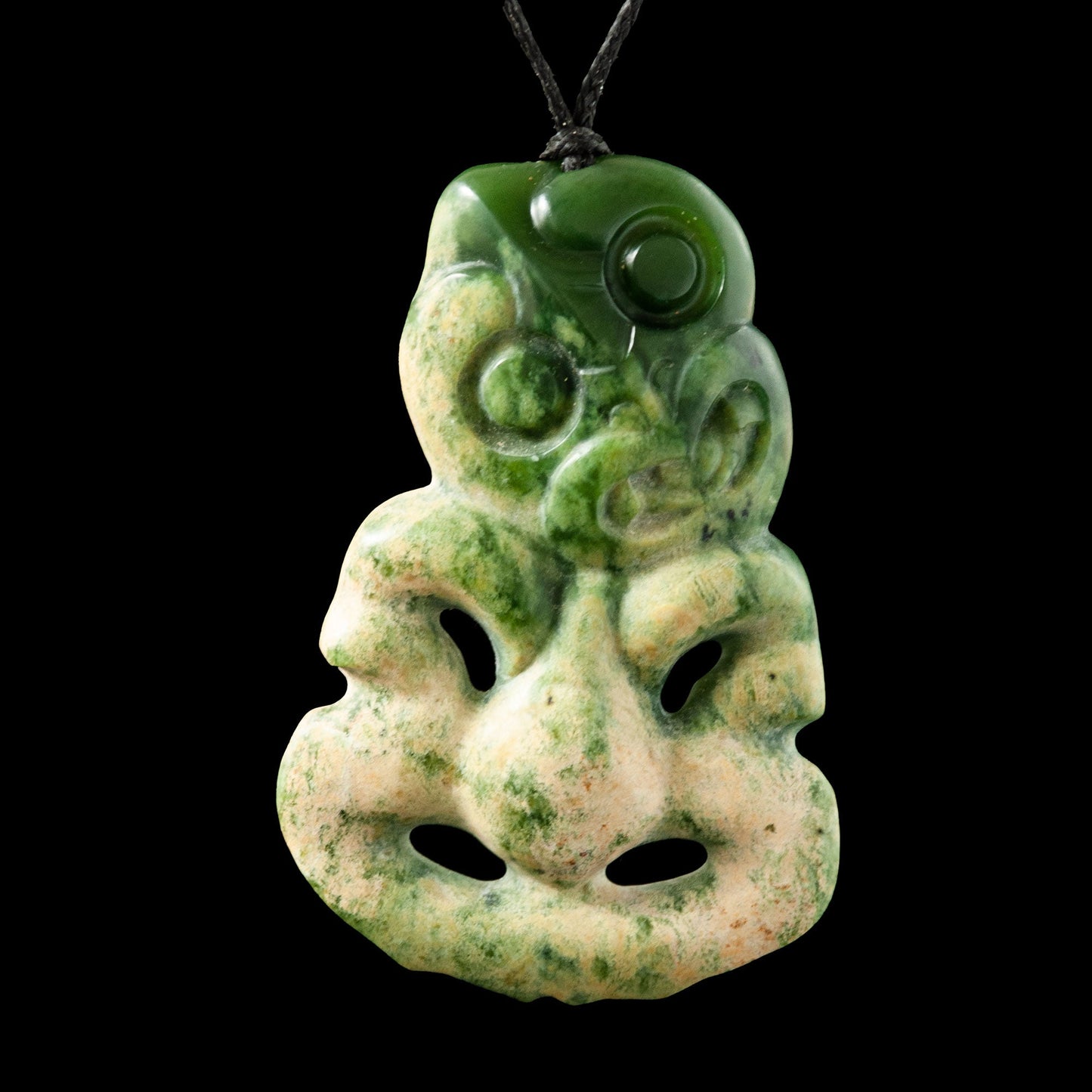 Marsden Flower Jade Tiki by Al Brown Pendant