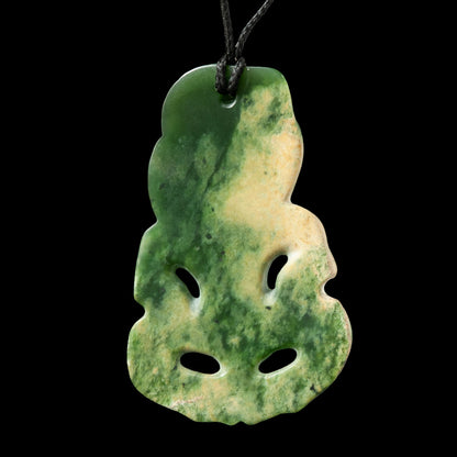 Marsden Flower Jade Tiki by Al Brown Pendant