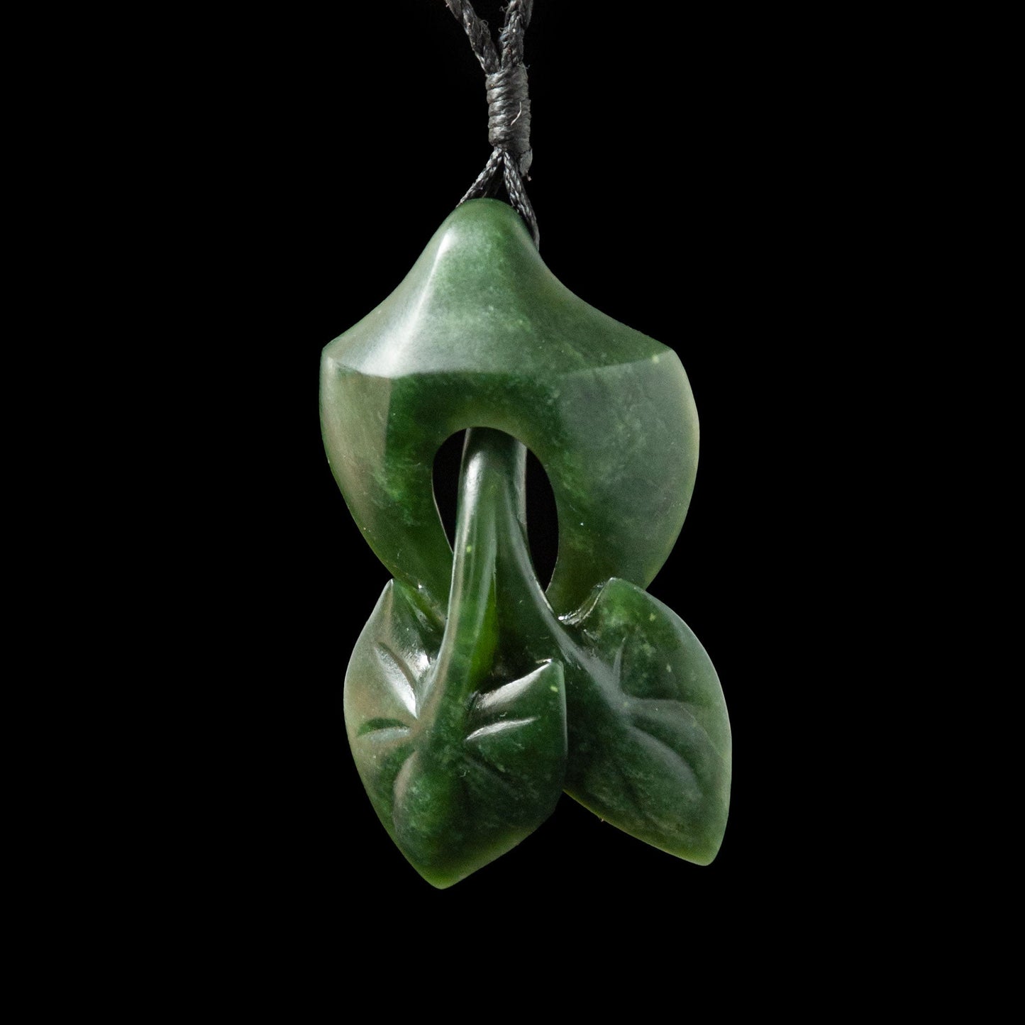 Sculpted Leaf form in Marsden Jade by Madelyne Gourdin Pendant