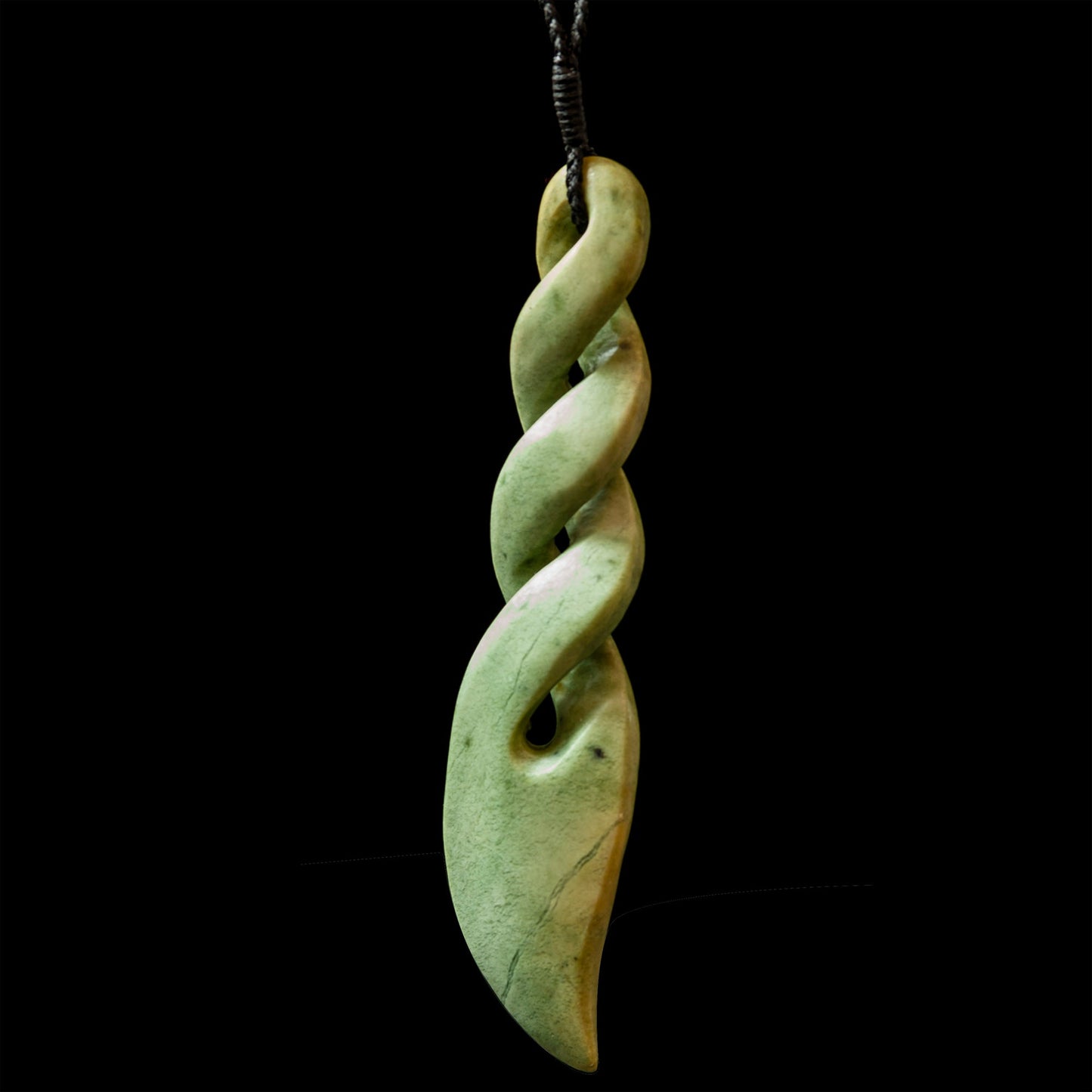 vLarge Jade Triple Twist by Alex Sands Pendant
