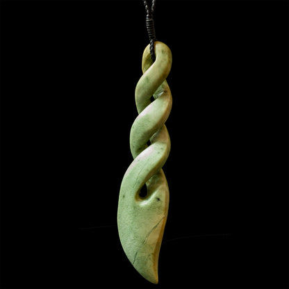 vLarge Jade Triple Twist by Alex Sands Pendant