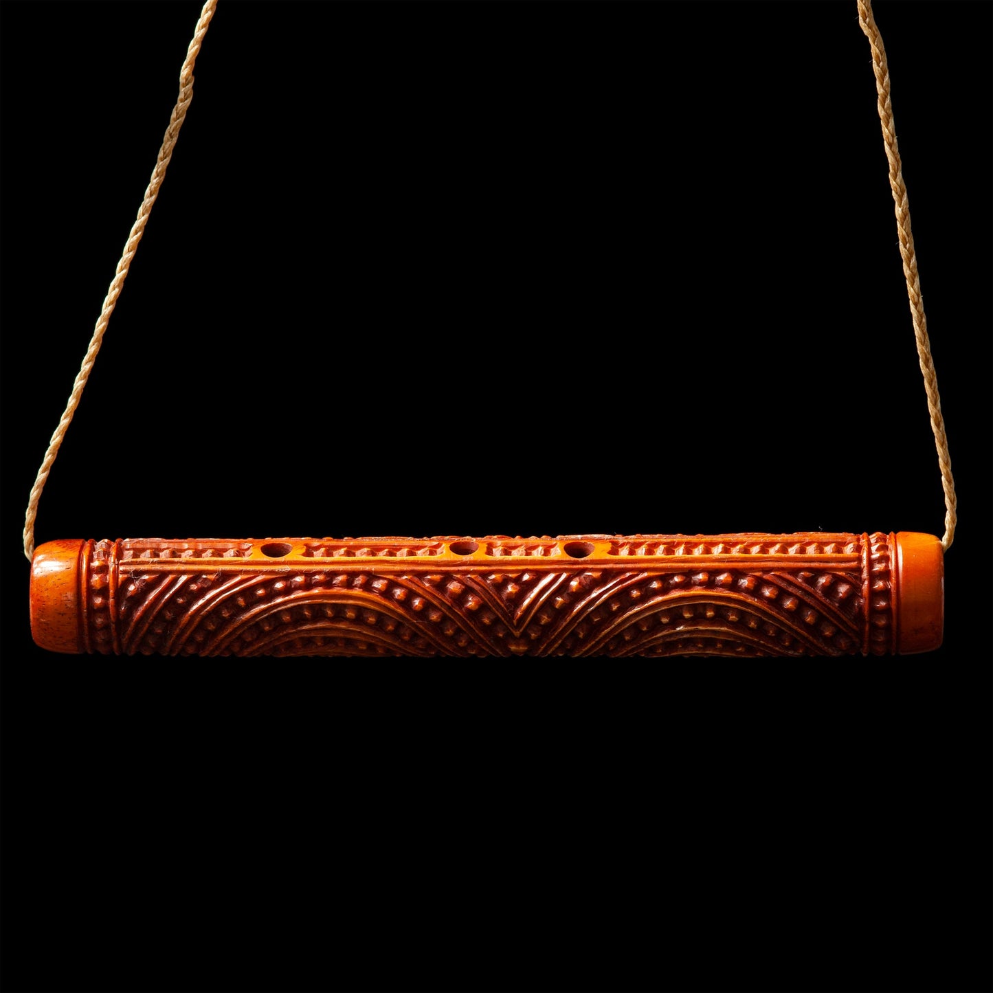 Stained Deer Antler Kōauau Flute by Yuri Terenyi - mar23