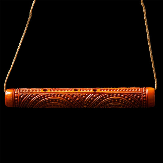 Stained Deer Antler Kōauau Flute by Yuri Terenyi - mar23