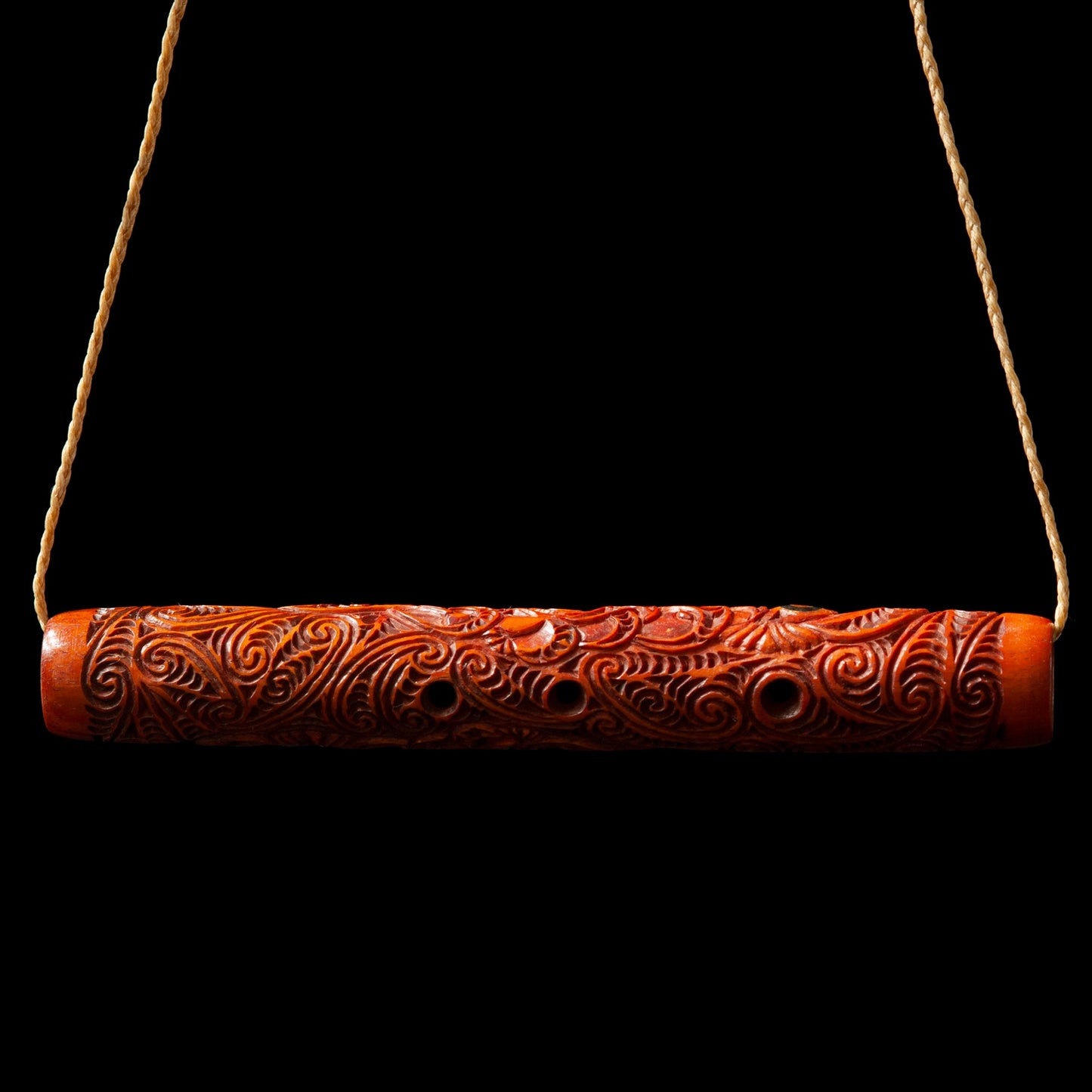 Stained Deer Antler Kōauau Flute by Yuri Terenyi