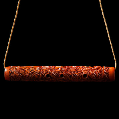 Stained Deer Antler Kōauau Flute by Yuri Terenyi