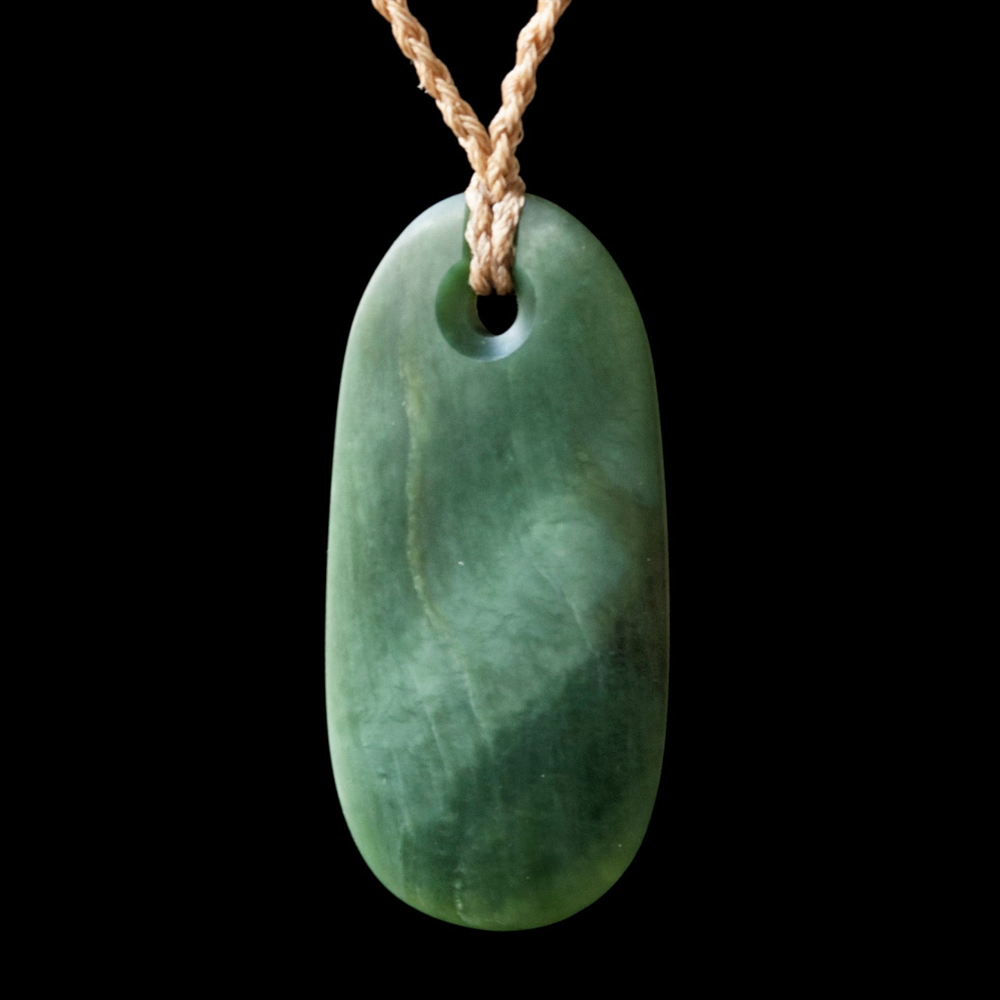 Inanga jade roimata drop, hand carved by Tim Steel Pendant