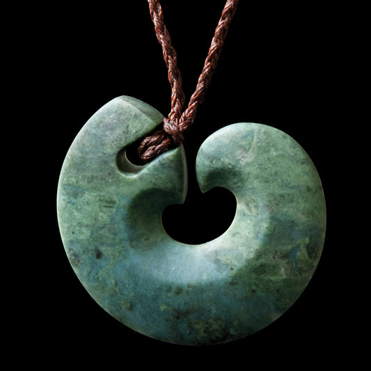Dark Jade Matau by Tim Steel Pendant