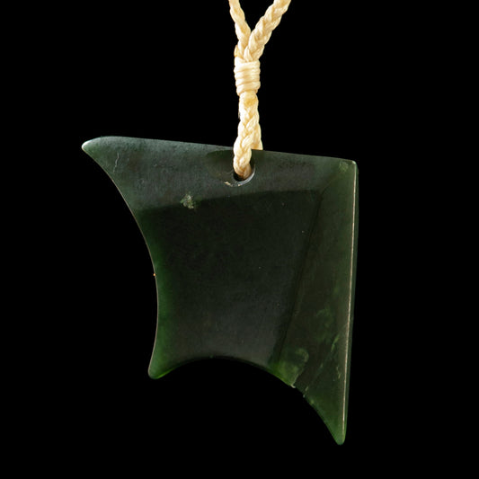 small Jade Whai-Stingray by Nick Balme Pendant