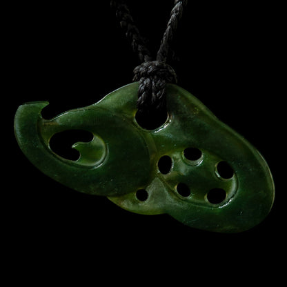 Freeform Jade Manaia, handcrafted pendant