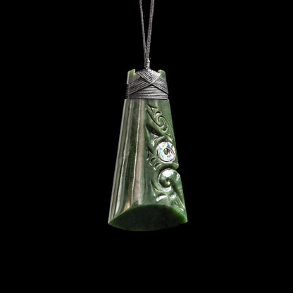 Jade Toki hand carved pendant Necklace