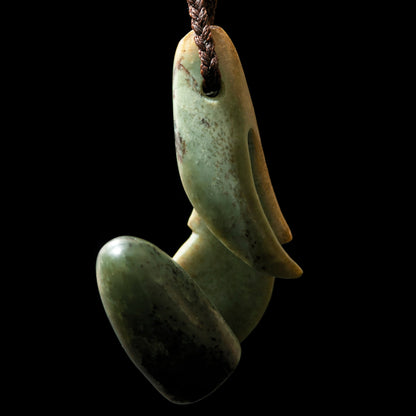 Stylised Jade Seed Pod Koauau - Flute, handcrafted pendant, instrument