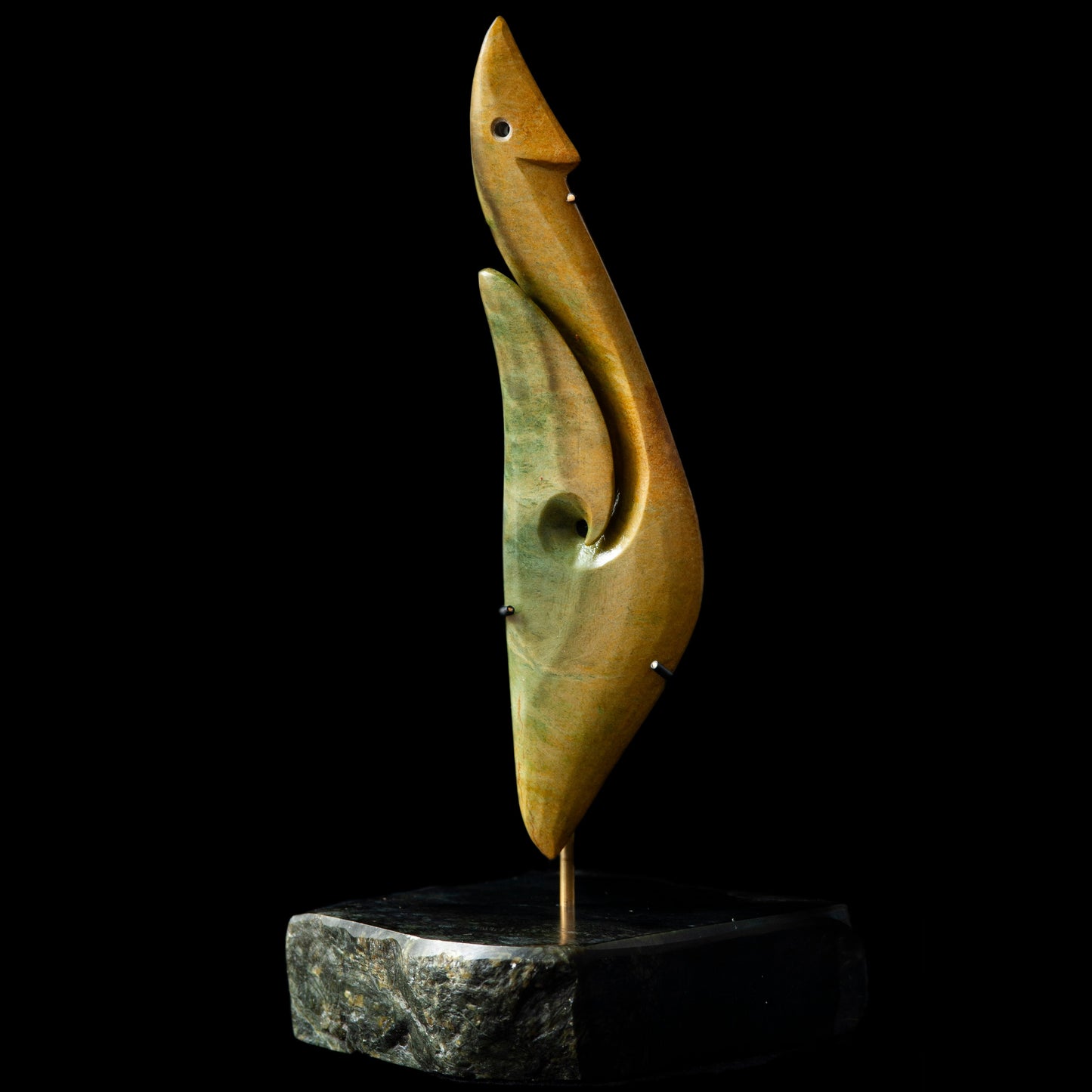 Large Matau on stand by Alex Sands Pendant