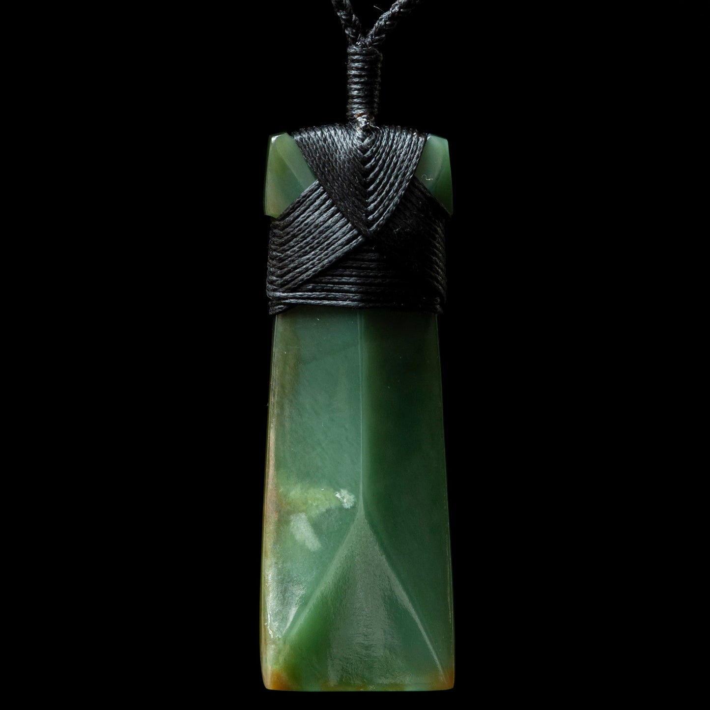 Bound Pounamu Curved Hei Toki by Conrad Henderson Pendant