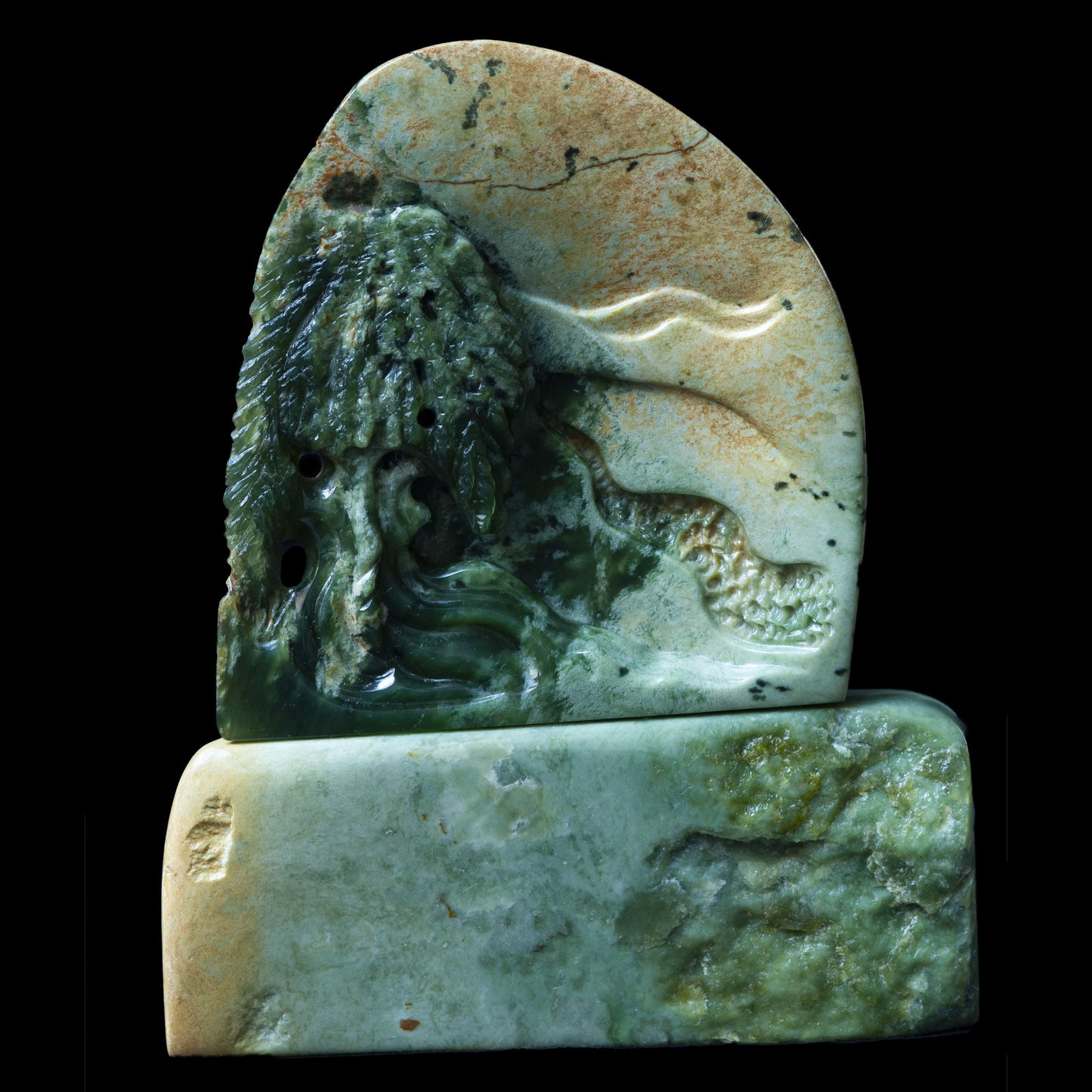 Pounamu Pohutukawa sculpture by Nick Balme Pendant