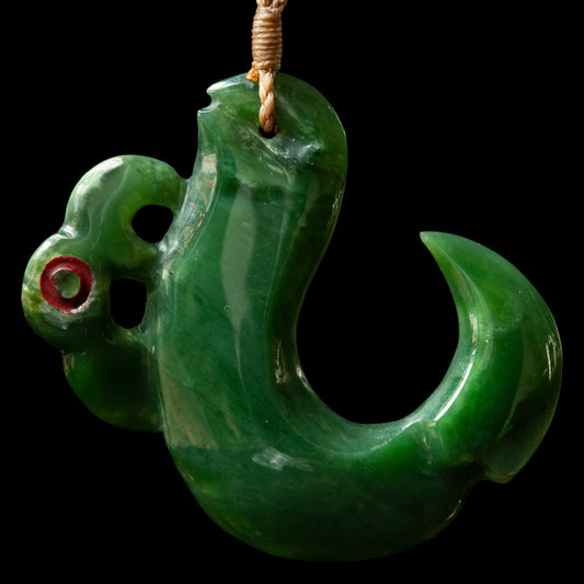 Pounamu Mania Matau by Alex Sands Pendant