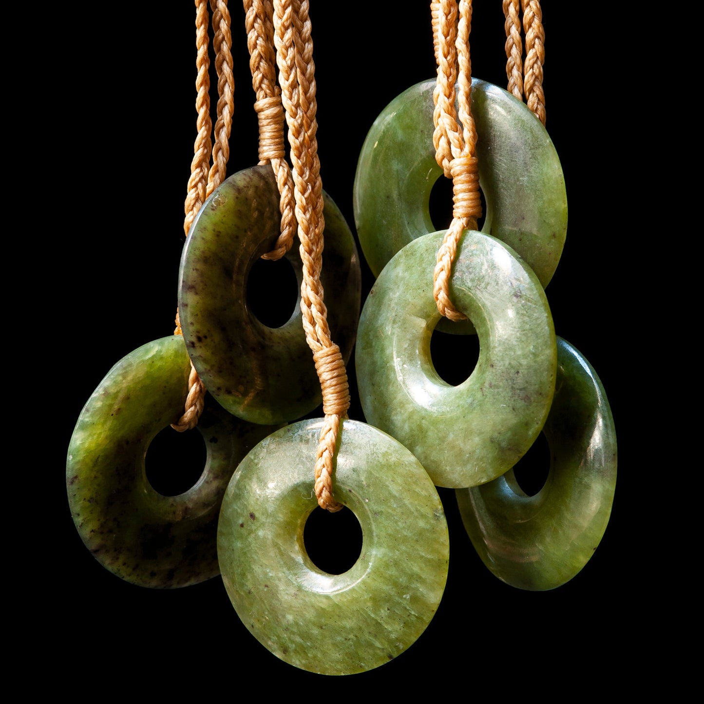 Kopae, Pi Disc handcrafted jade pendant by Alex Sands
