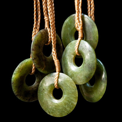 Kopae, Pi Disc handcrafted jade pendant by Alex Sands