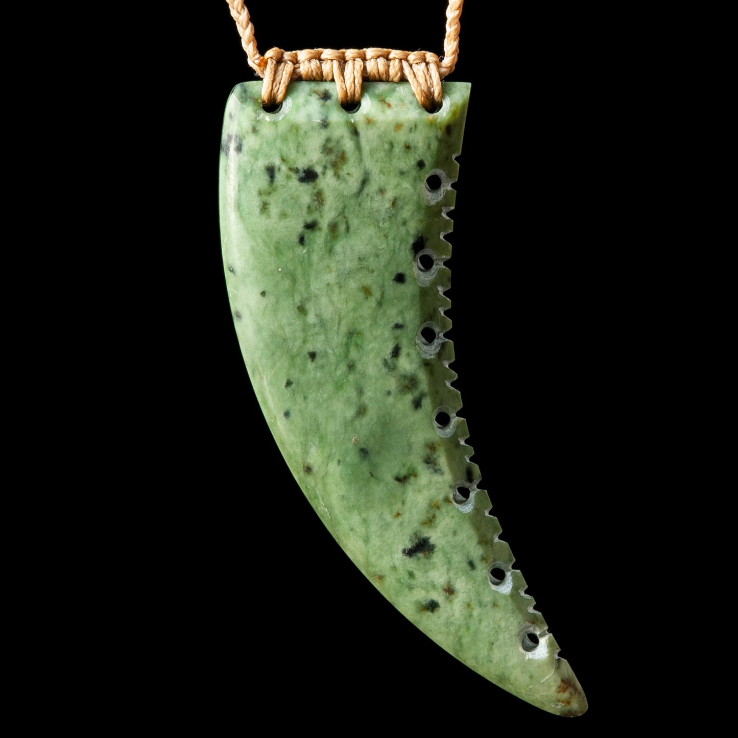 Large Flower Jade Rei-Niho by Alex Sands Pendant