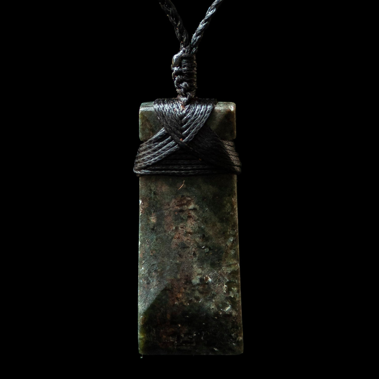 Small Bound Jade Toki, handcrafted pendant
