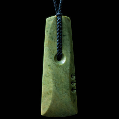 Notched Pounamu Toki by Reagan Bregmen Pendant