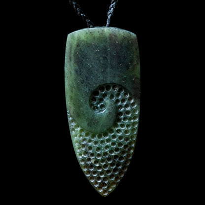 Engraved Koru Rei-Niho by Reagan Bregmen Pendant