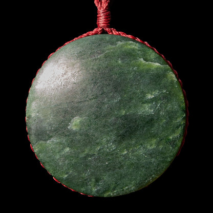 Jade Disc by Madelyne Gourdin Pendant