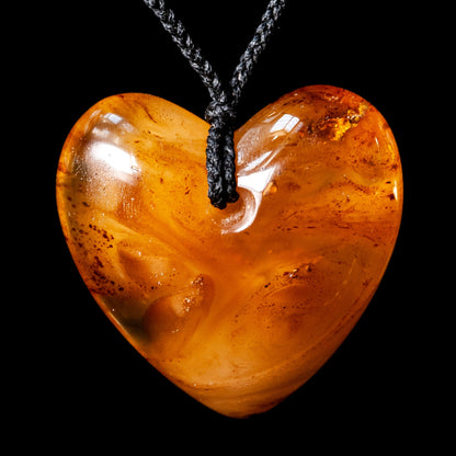 Kauri Amber Heart by Conrad Henderson Pendant
