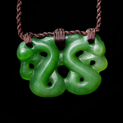 Pounamu Double Manaia Pendant