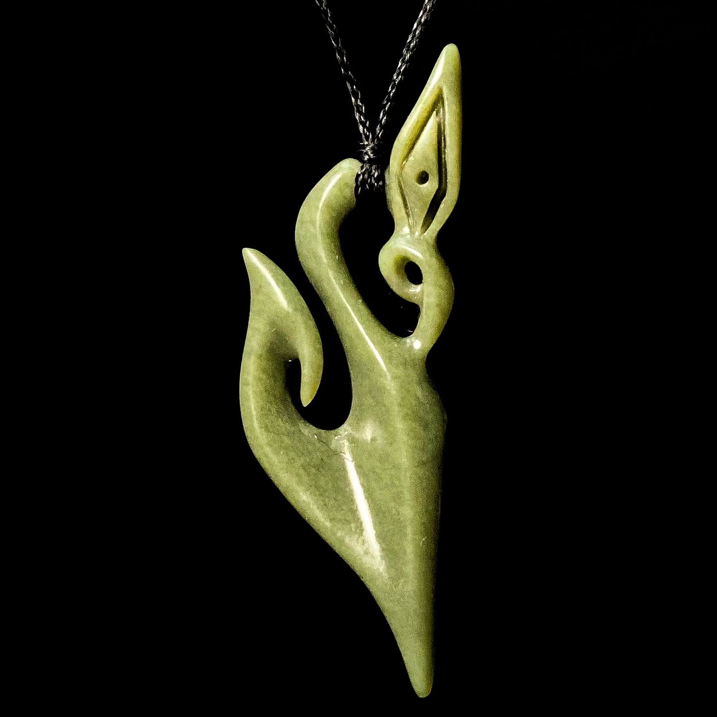 Flower Jade Manaia by Shaun Gardiner Pendant
