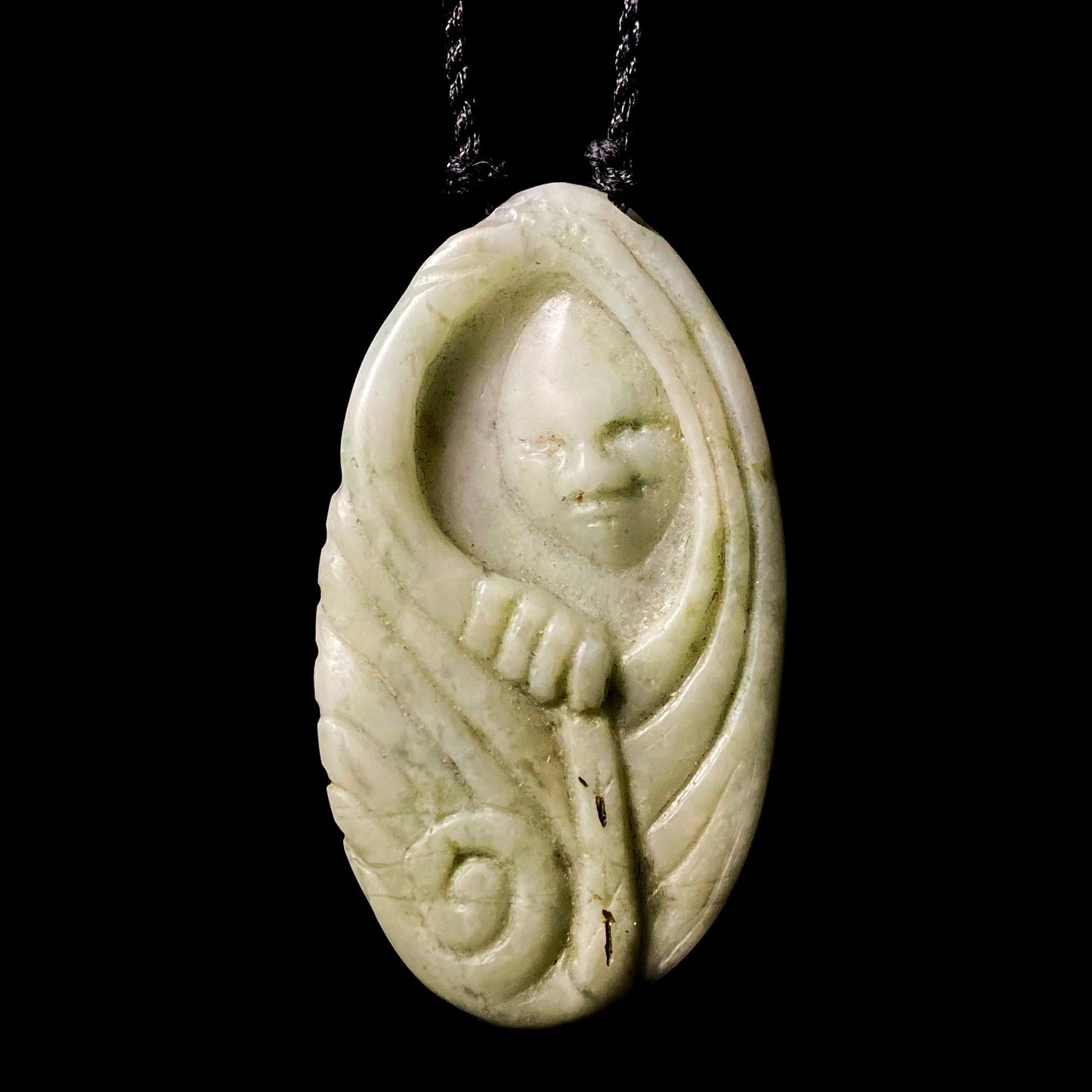 Grossularite Figure in Robe Pendant