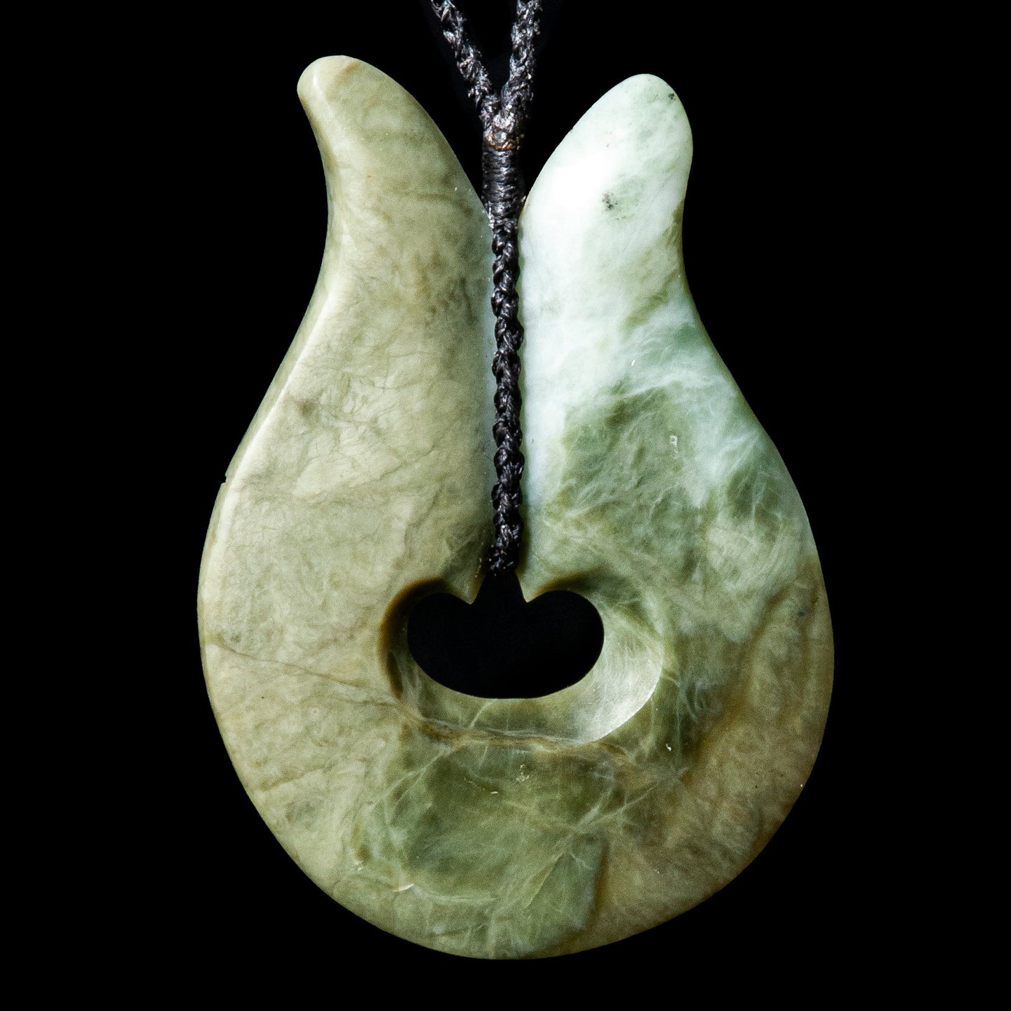 Double Matau Jade Pendant