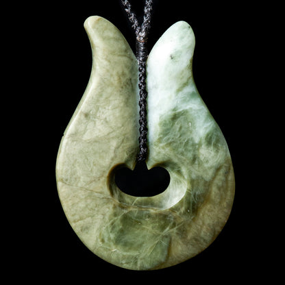 Double Matau Jade Pendant