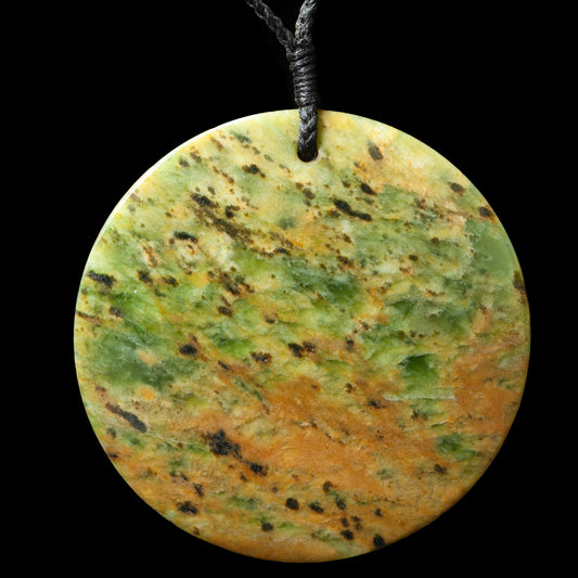 Pounamu Disc by Alex Sands Pendant