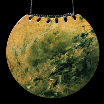 Bound Pounamu disc by Alex Sands - Pendant