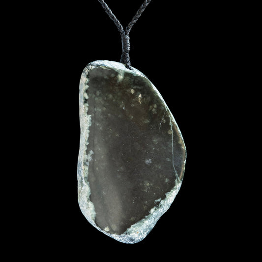 Pounamu Jade raw edge kohatu Pendant - BD Necklace