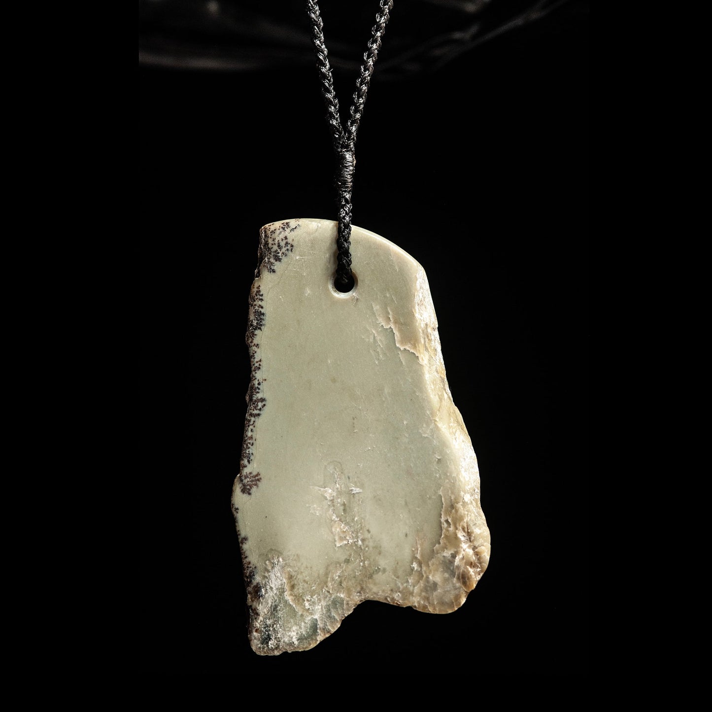 Contemporary Jade drop pendant, hand-crafted Necklace
