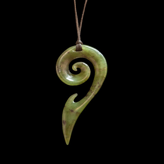 Jade Koru by Shaun Gardiner - Pendant