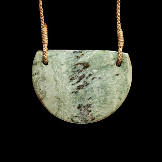 Small handcarved Jade Breast Plate by Alex Sands Pendant