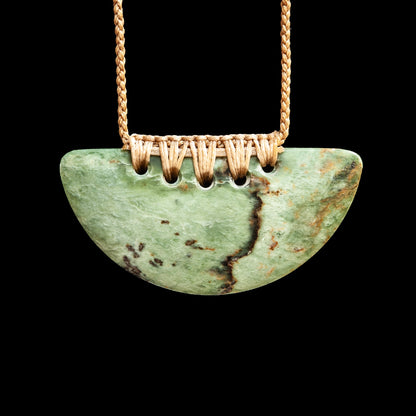 Small handcarved Jade Breast Plate by Alex Sands Pendant