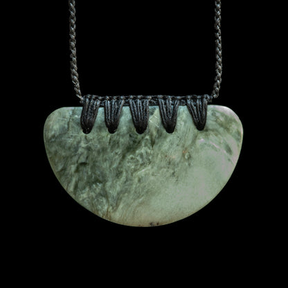 Small handcarved Jade Breast Plate by Alex Sands Pendant