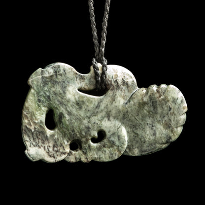 Detailed Nelson Jade Tiki Manaia by Nick Balme Pendant