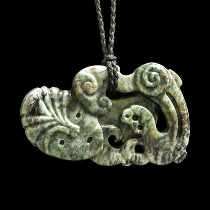Detailed Nelson Jade Tiki Manaia by Nick Balme Pendant