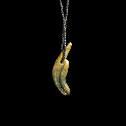 Jade Toki hand carved pendant by Nick and Mady Necklace