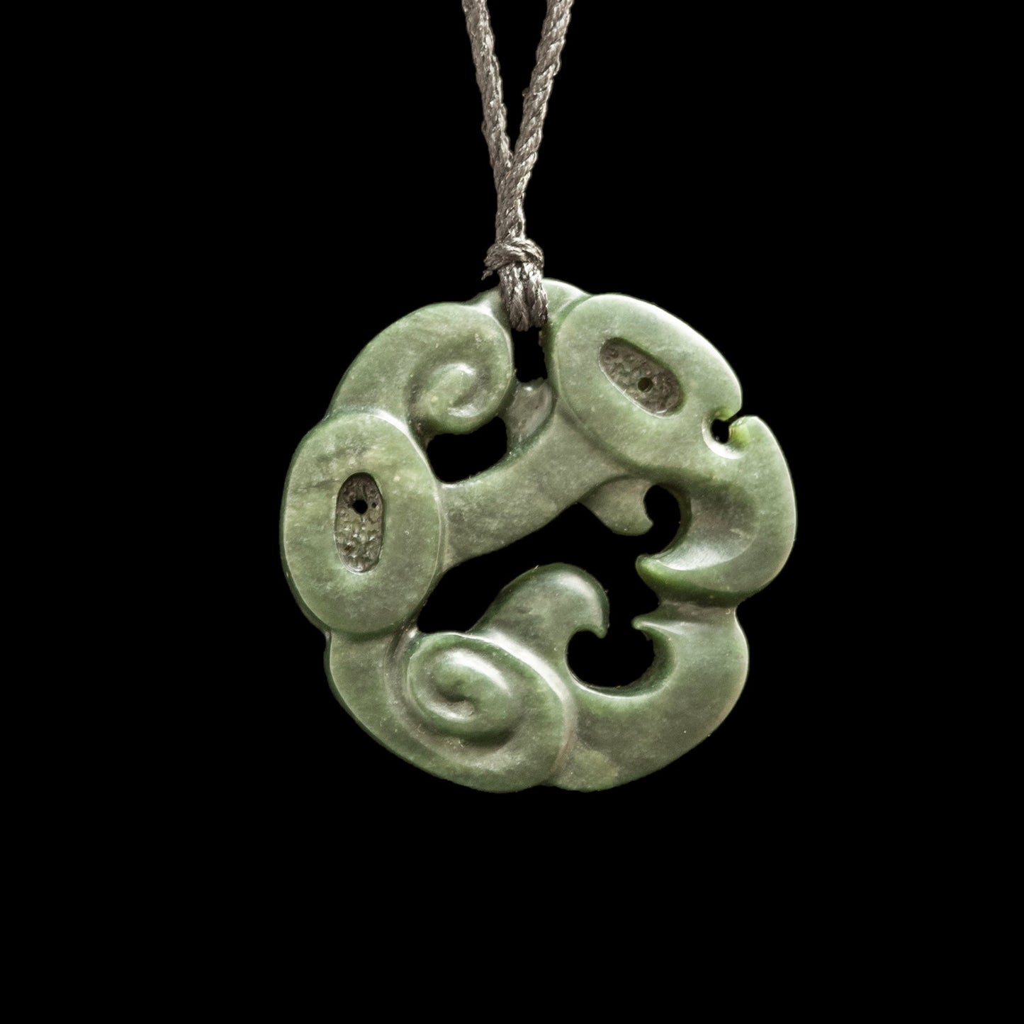 Jade Manaia disc pendant by Nick Balme Necklace