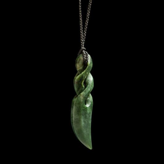 Jade Pikorua twist by Alex Sands Pendant
