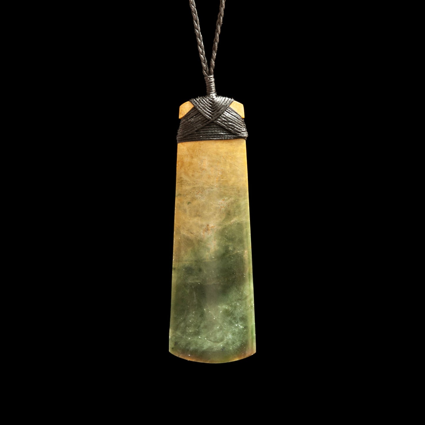Large Jade Hei Toki handcrafted Pendant by Raegan Bregman
